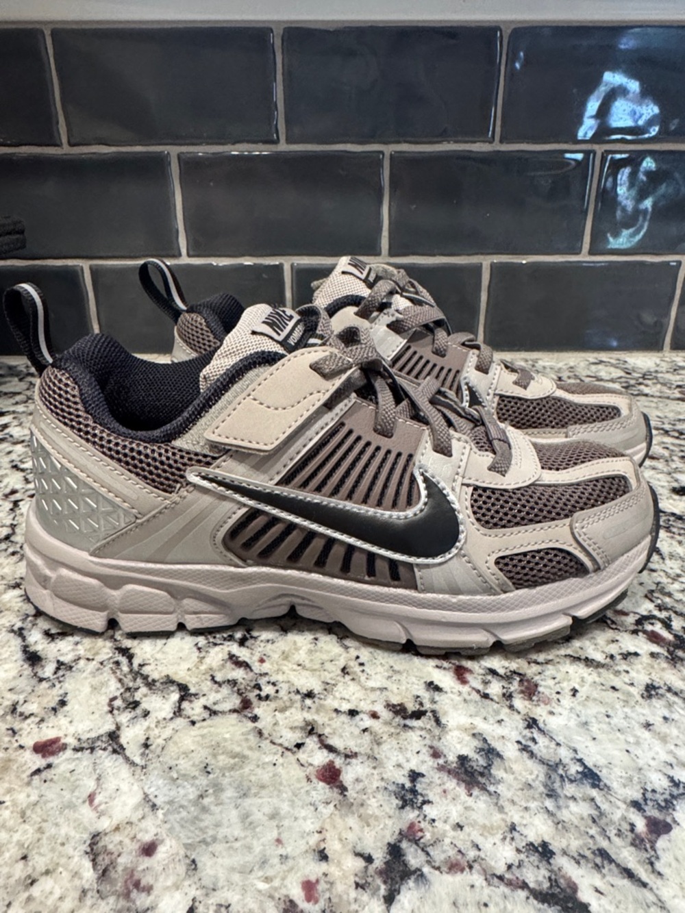 Nike Beige, Taupe & Black Youth Running Sneakers